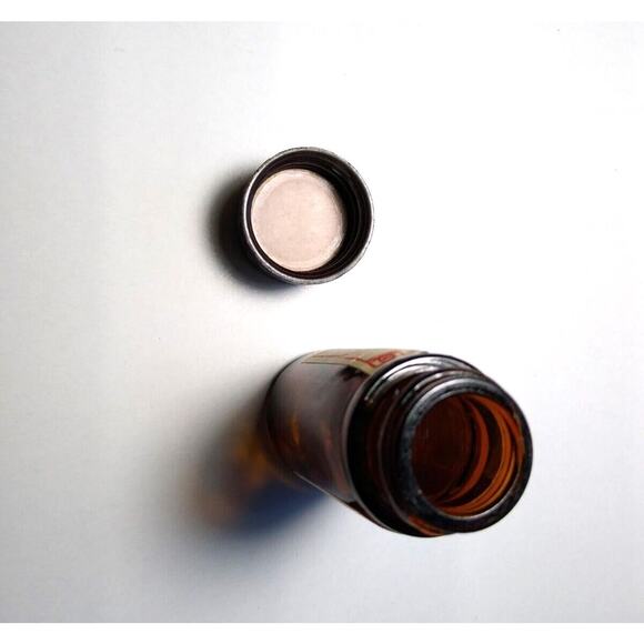 Amber Poison Medicine Bottle Aqua Ammonia Skull And Crossbones Pharmacists Label - Picture 5 of 6